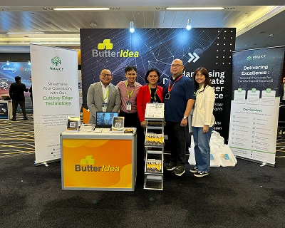 RMAICT team group photo at ButterIdea expo booth showcasing enterprise solutions